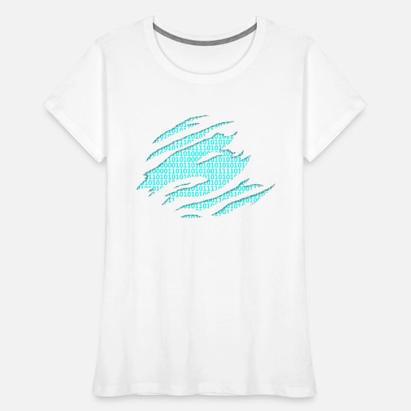 Binary numbers matrix Women's Premium Organic T-Shirt