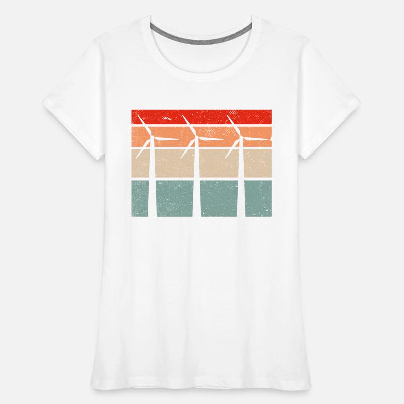 Technicien d’éolienne énergie éolienne de parc éolien T-shirt bio Premium Femme