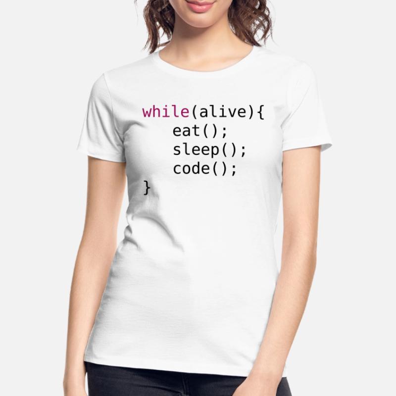 Funny code source code Women's Premium Organic T-Shirt