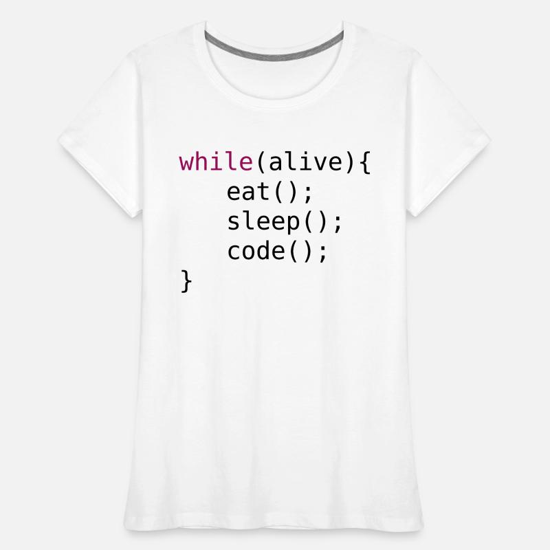 Funny code source code Women's Premium Organic T-Shirt