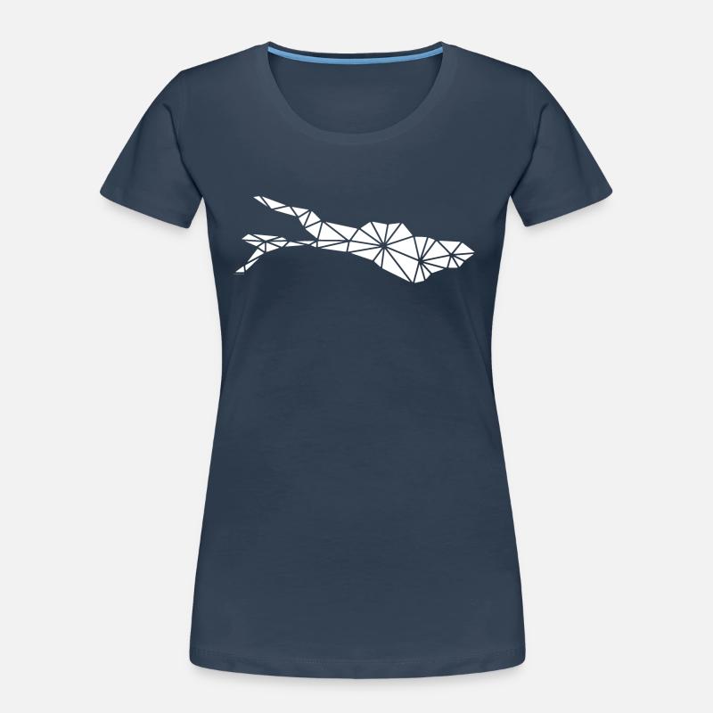 Bodensee | Polygonal | Weiss Frauen Premium Bio T-Shirt