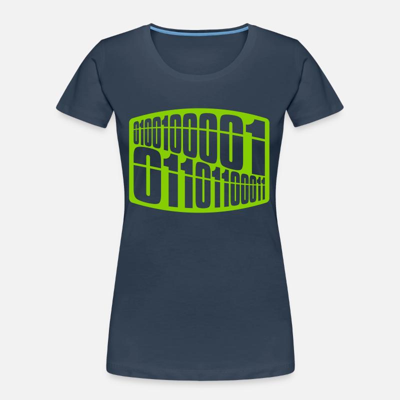 Binär Code Programm Sprache Frauen Premium Bio T-Shirt