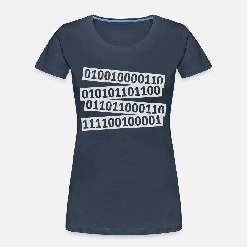 Binär Code Programm Sprache Frauen Premium Bio T-Shirt