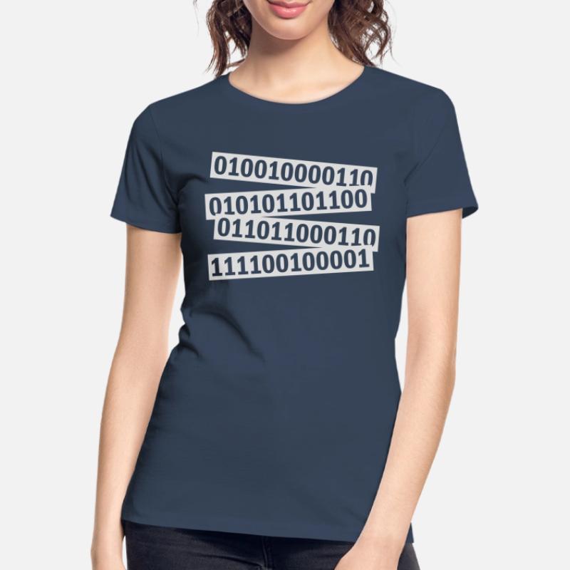 Binary Code Program Language Women's Premium Organic T-Shirt