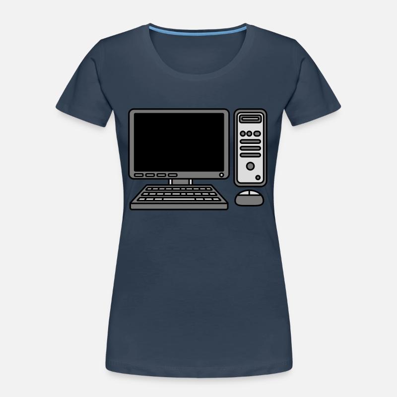 Computer Keyboard Mouse Screen Women's Premium Organic T-Shirt