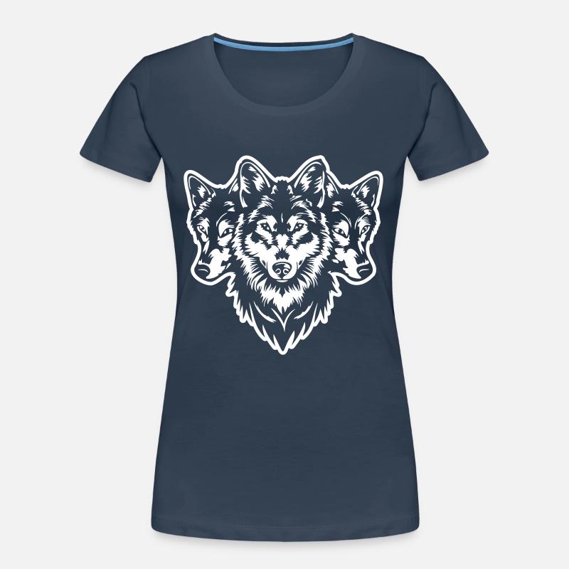 Wolf Pack Wolf Head Women's Premium Organic T-Shirt