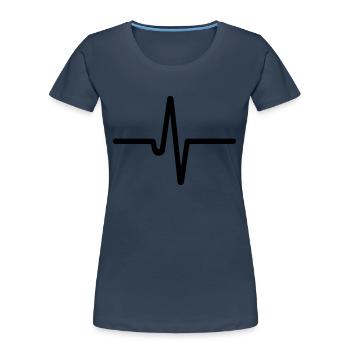 Herzschlag, Puls - Frauen Premium Bio T-Shirt -  - Vorne - Mia (176cm)