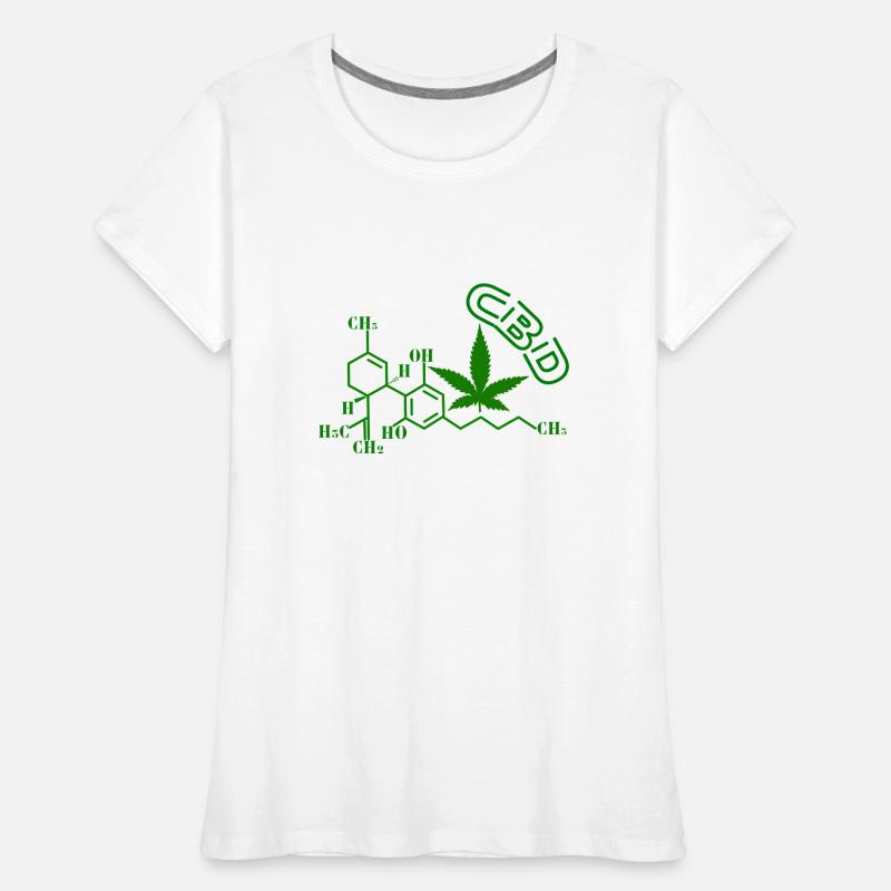 CBD molecular structure Women's Premium Organic T-Shirt