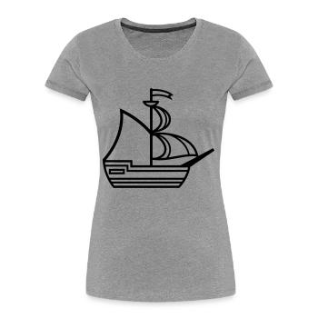 Pirate ship - Women's Premium Organic T-Shirt -  - Front - Mia (176cm)
