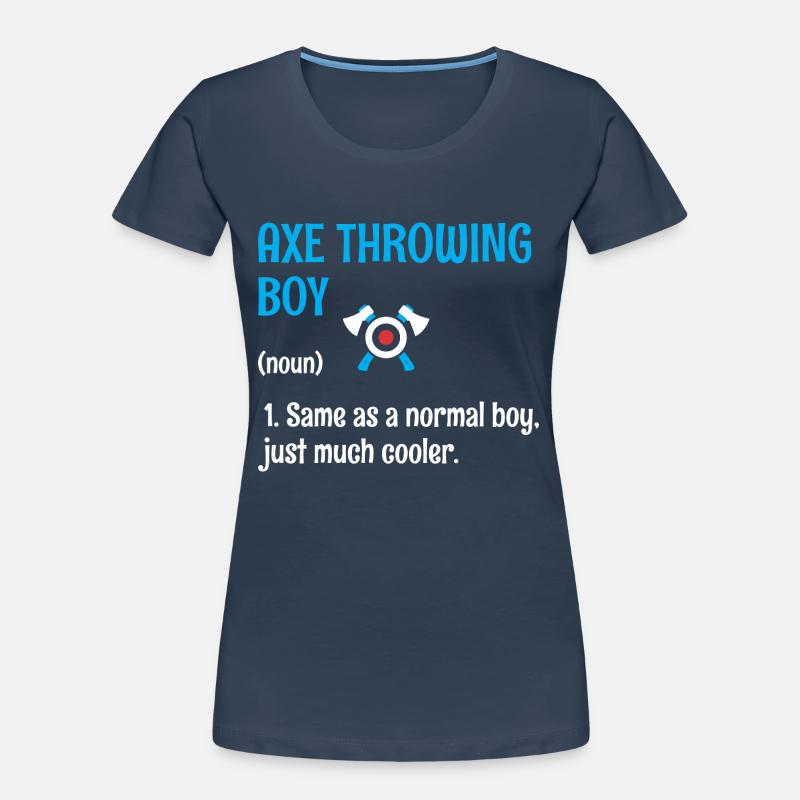 Lancer de hache garçon définition cible lanceur de hachette T-shirt bio Premium Femme