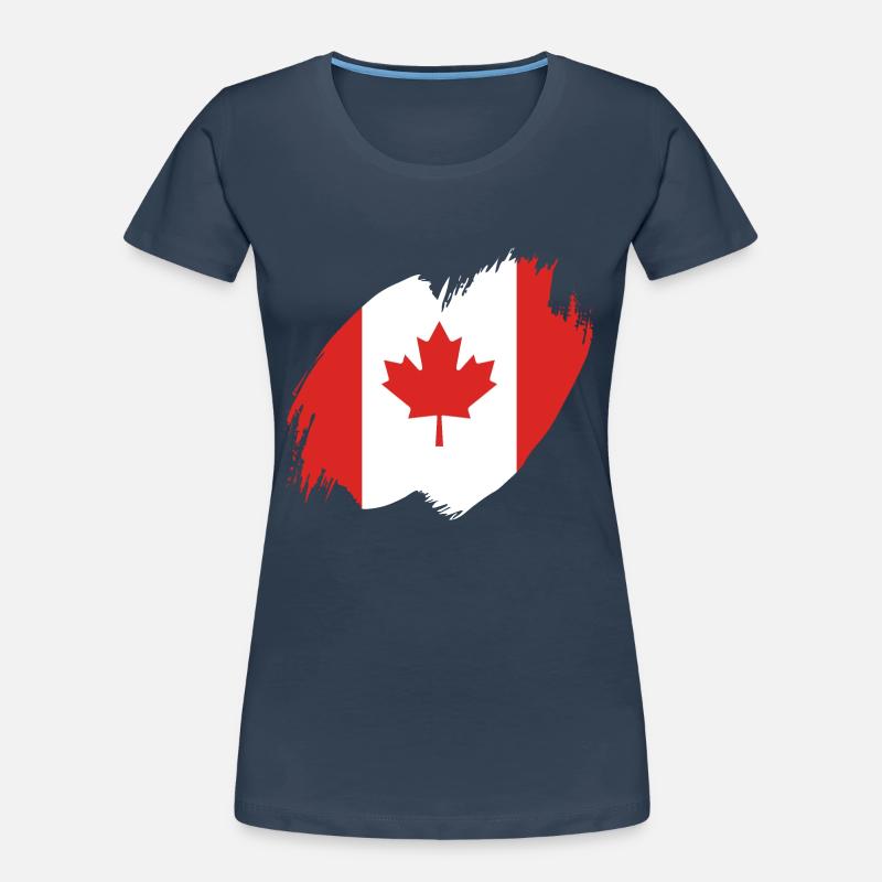 Drapeau du Canada Feuille d’érable Drapeau canadien Canada T-shirt bio Premium Femme
