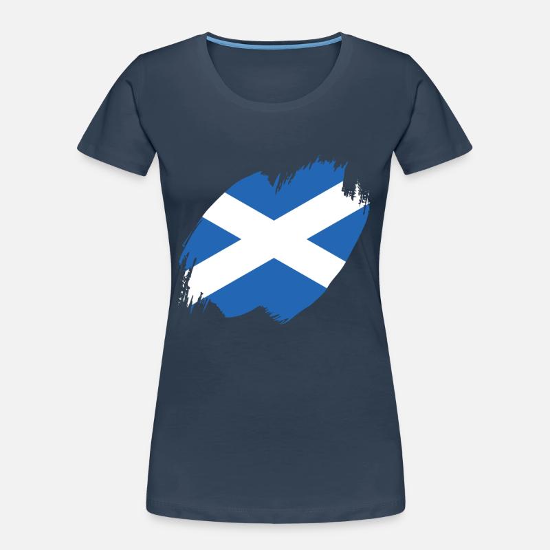 Drapeau écossais Drapeau écossais Alba GB Royaume-Uni T-shirt bio Premium Femme