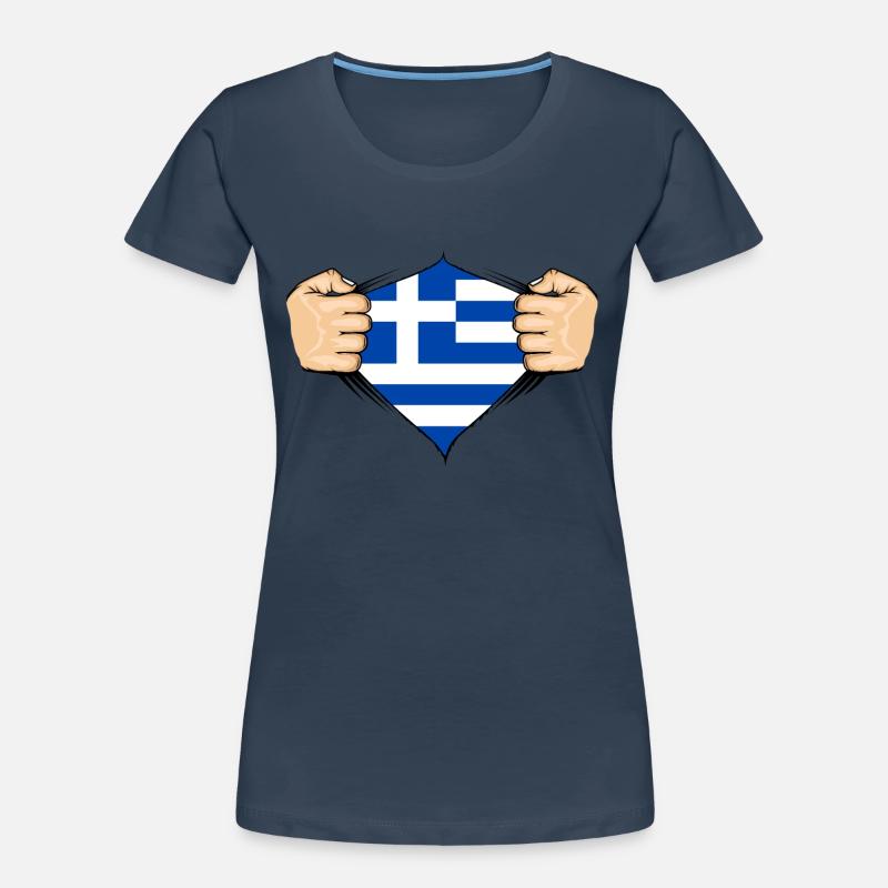 Conception du drapeau de la Grèce T-shirt bio Premium Femme