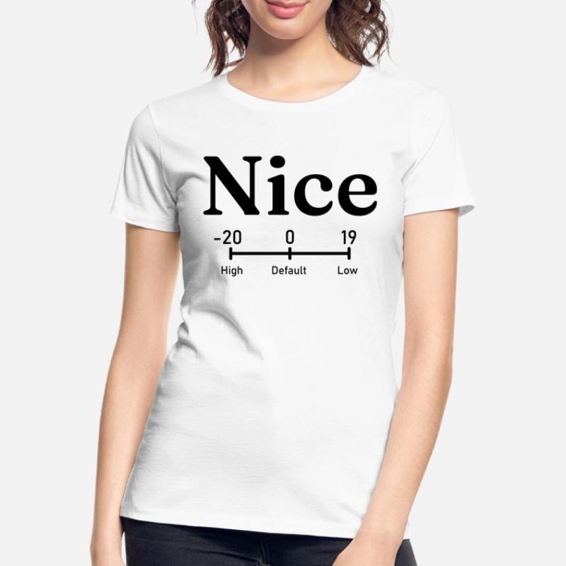 Nice | linux process priority command Women's Premium Organic T-Shirt