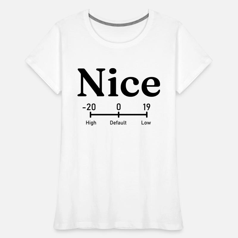 Nice | linux process priority command Women's Premium Organic T-Shirt