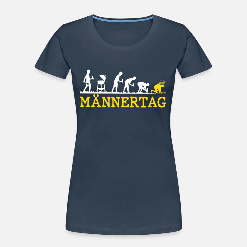 Männertag Evolution Herrentag Bier Grillabend Frauen Premium Bio T-Shirt