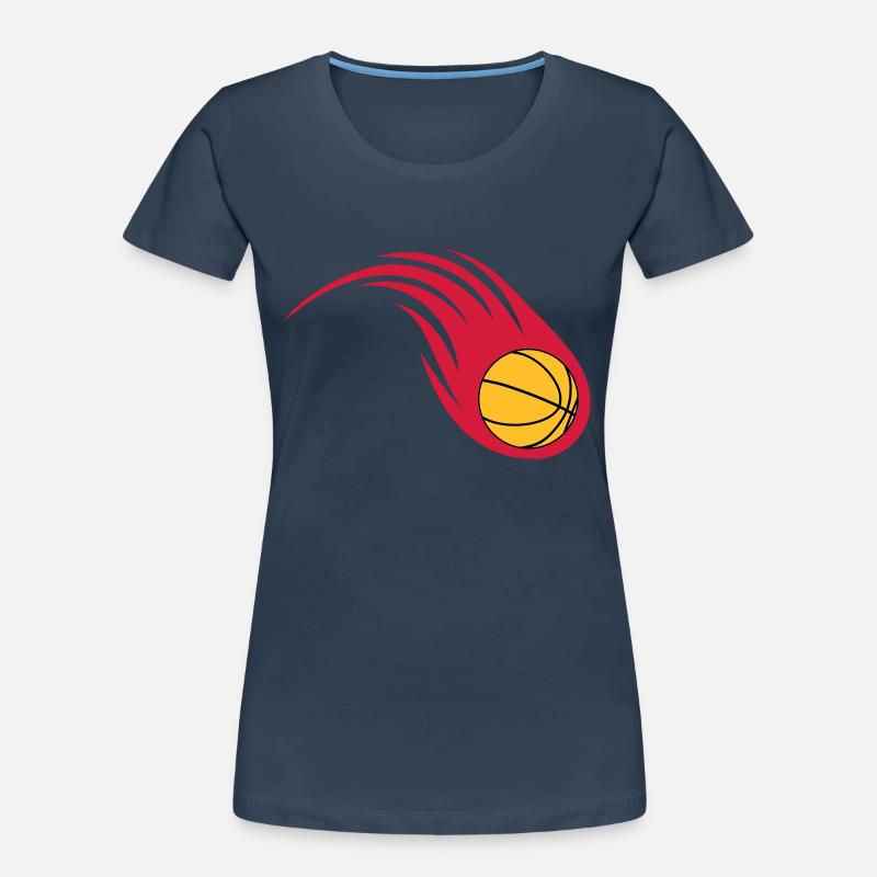 boule de feu de basket-ball T-shirt bio Premium Femme