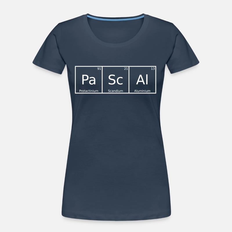 Pascal Name First Name Chemistry Periodic Table Elements Women's Premium Organic T-Shirt