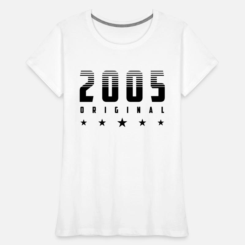 Original 2005 Année de naissance | Couleur modifiable T-shirt bio Premium Femme