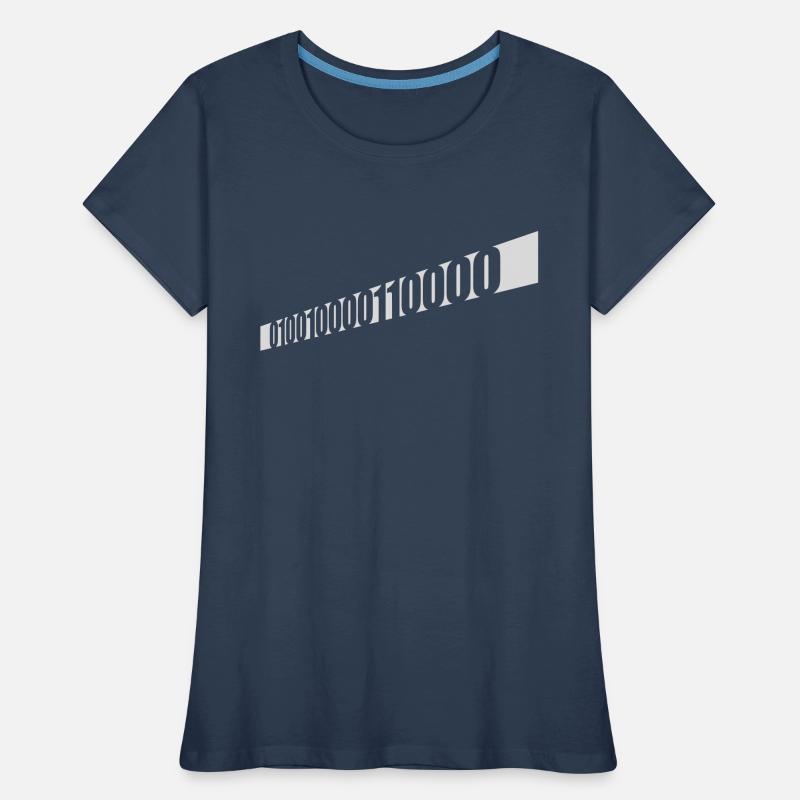 Binary Code Program Language Women's Premium Organic T-Shirt