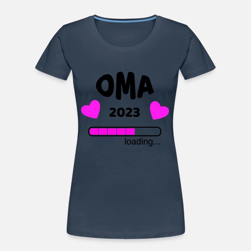 Oma 2023 Schwangerschaf Geburt Großmutter Idee Frauen Premium Bio T-Shirt