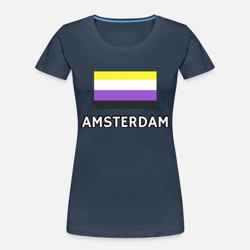 Non binary Pride Flag Amsterdam Women's Premium Organic T-Shirt
