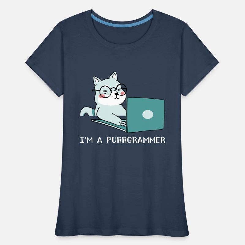 I'm A Purrgrammer Coder Software Developer Compute Frauen Premium Bio T-Shirt