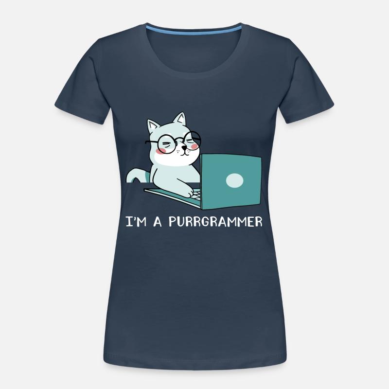 I'm A Purrgrammer Coder Software Developer Compute Frauen Premium Bio T-Shirt