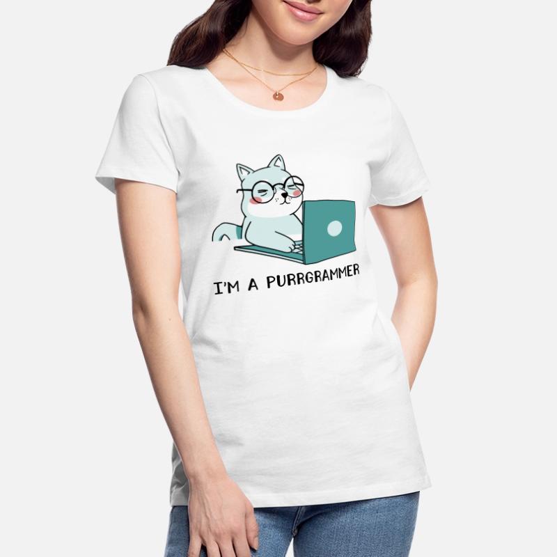 I'm A Purrgrammer Coder Software Developer Compute Frauen Premium Bio T-Shirt
