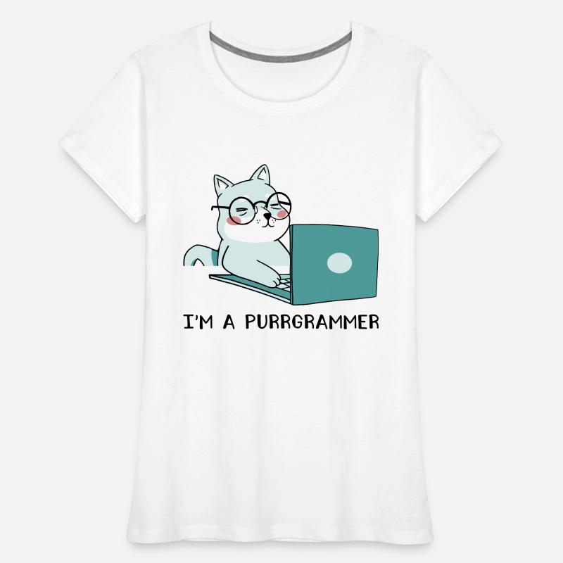 I'm A Purrgrammer Coder Software Developer Compute Frauen Premium Bio T-Shirt
