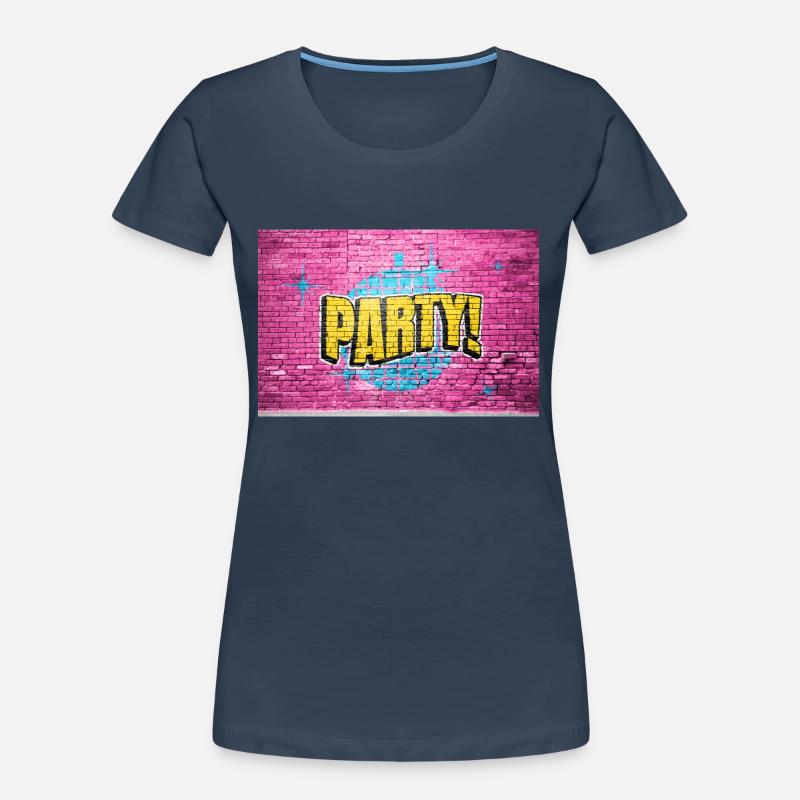 Party Disco Comic Style Bubble Graffiti Lettering T-shirt bio Premium Femme