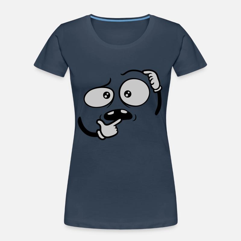 Hand gesture skeptical face Women's Premium Organic T-Shirt