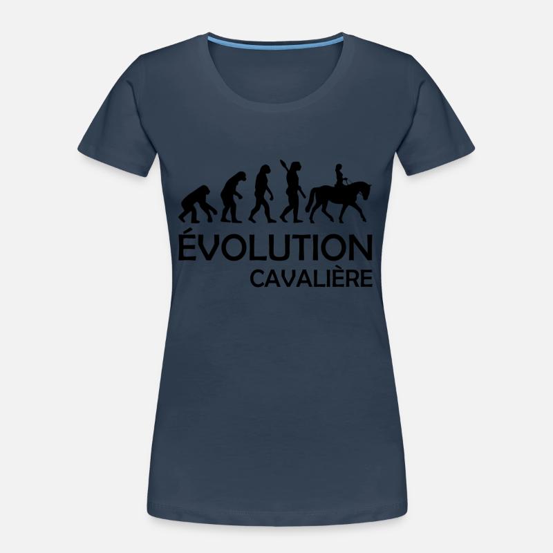 evolution cavaliere / humour cavalière T-shirt bio Premium Femme