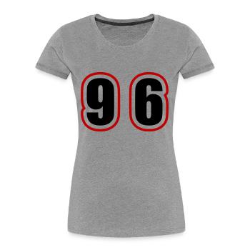96 Nombre Collège - T-shirt bio Premium Femme -  - Devant - Mia (176cm)