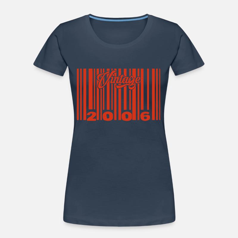 vintage 2006 né en 2006 19 ans bar code anniversai T-shirt bio Premium Femme