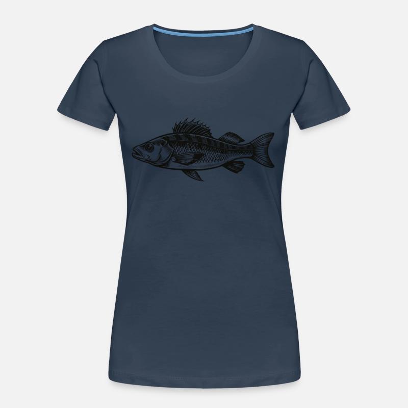 Wolfsbarsch - Angler - Geschenk Frauen Premium Bio T-Shirt