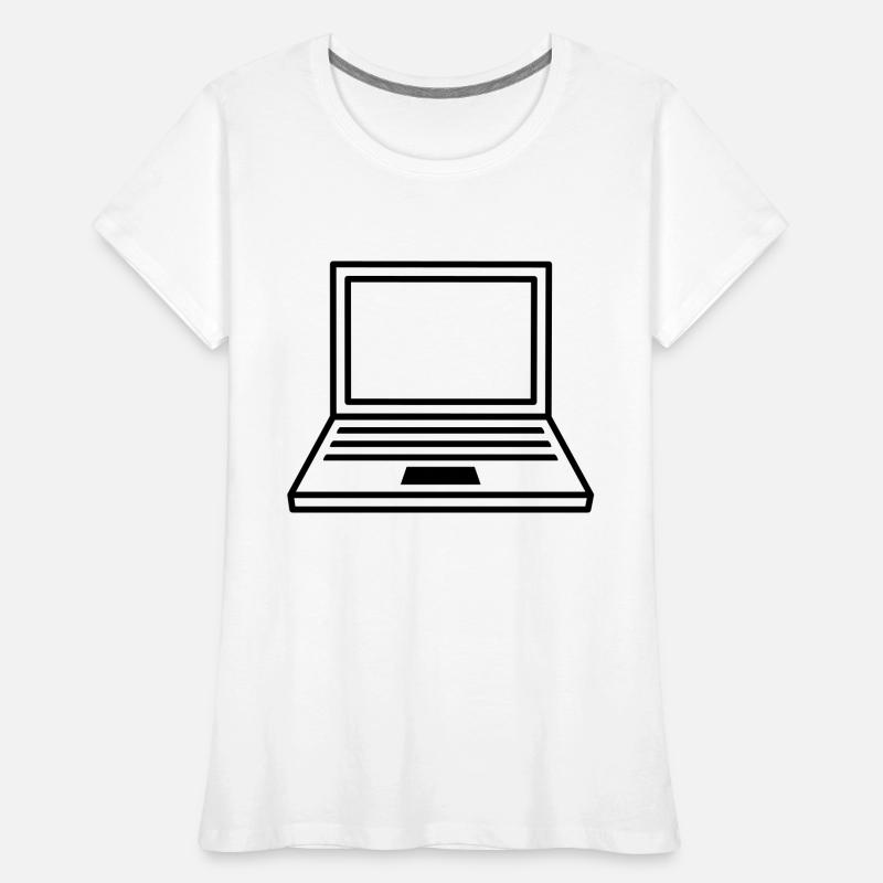 computer laptop notebook pc write screen mobile ta Women's Premium Organic T-Shirt