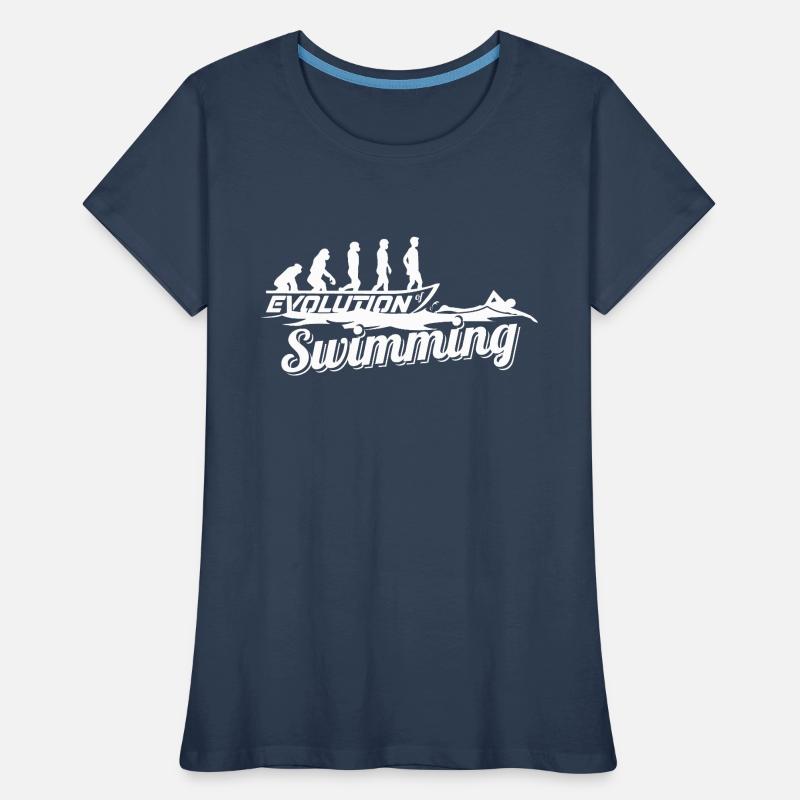 Evolution du nageur de la nageuse T-shirt bio Premium Femme