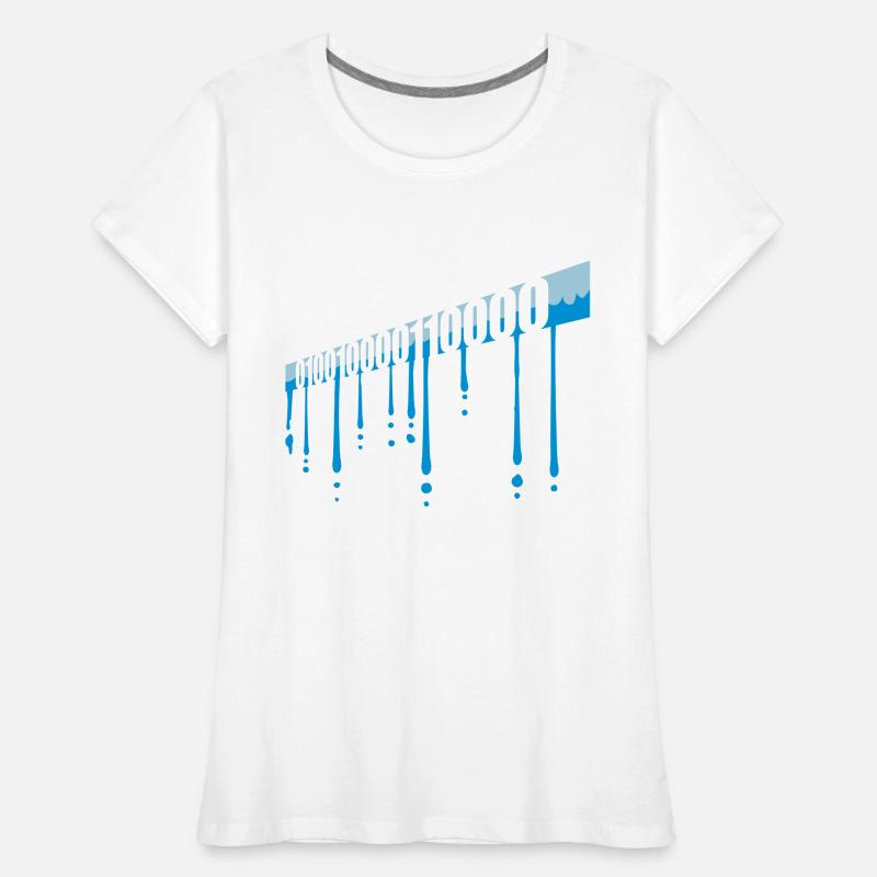 Binary Code Program Language Women's Premium Organic T-Shirt