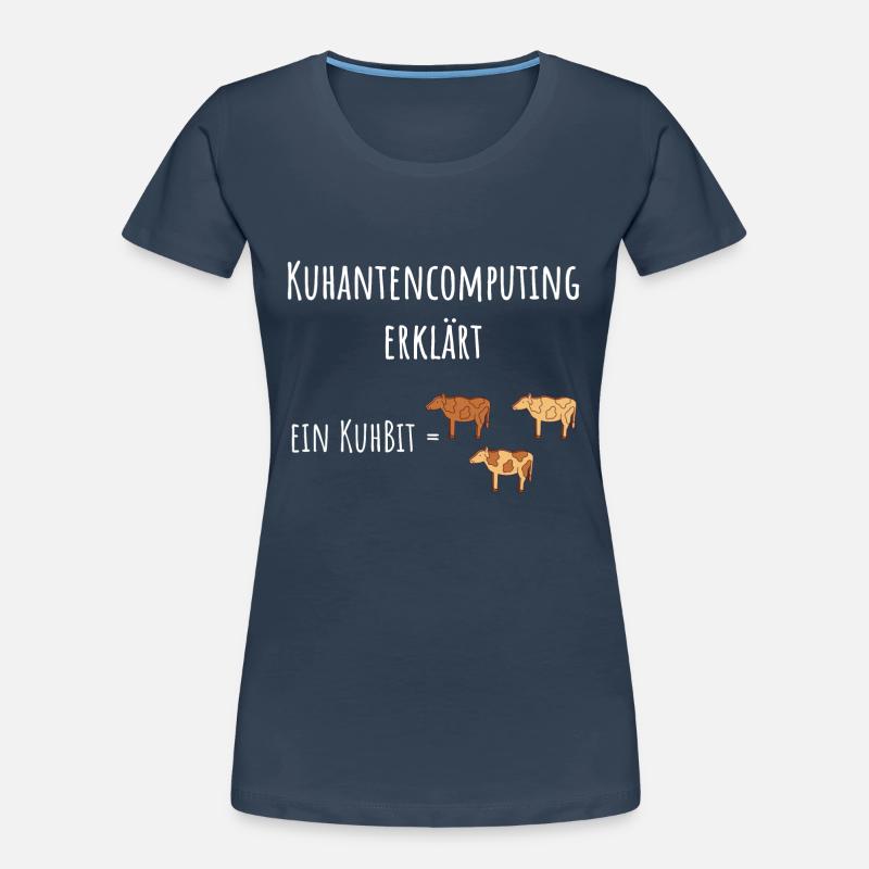 Quantencomputing mit Kühen Lustig Geschenk Kuhbit Frauen Premium Bio T-Shirt