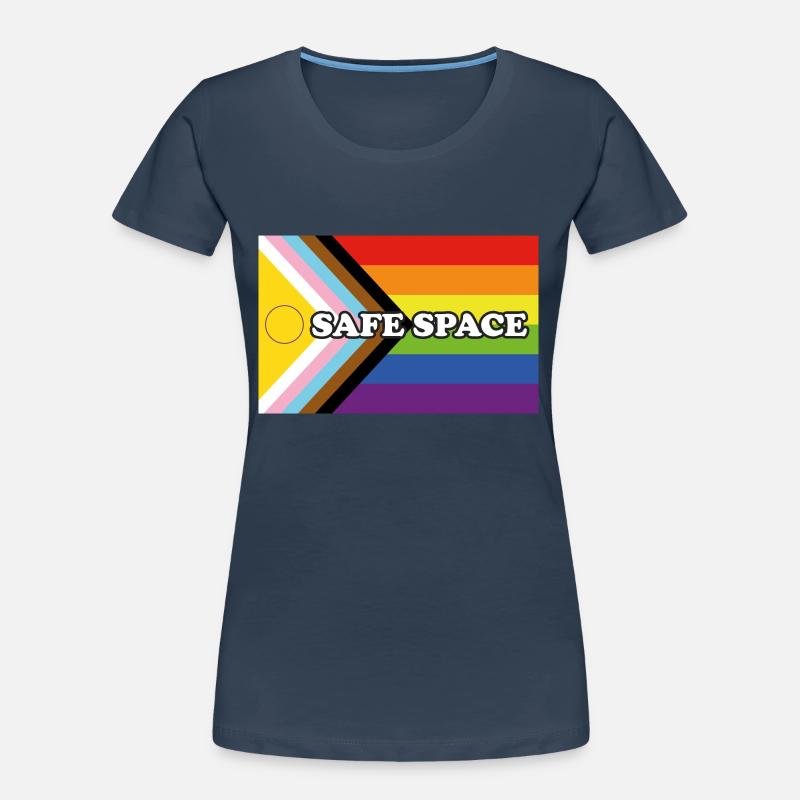 Inclusive Pride Progress Flag SAFE SPACE Women's Premium Organic T-Shirt