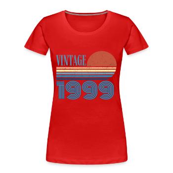 Jahrgang 1999 - Frauen Premium Bio T-Shirt -  - Vorne - Mia (176cm)
