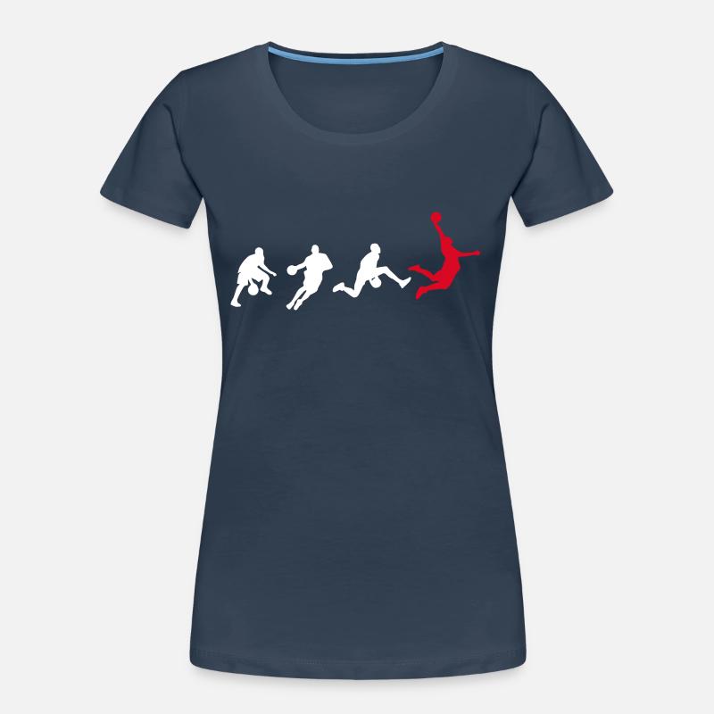 Basketball Basketball Player Evolution Dunk Women's Premium Organic T-Shirt