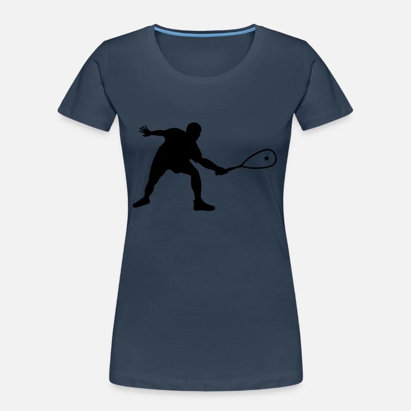 squash player vector drawing Women's Premium Organic T-Shirt