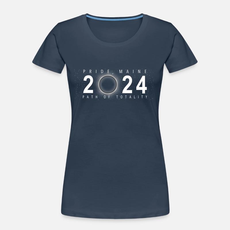 Solar Eclipse Pride Maine April 8 2024 Women's Premium Organic T-Shirt
