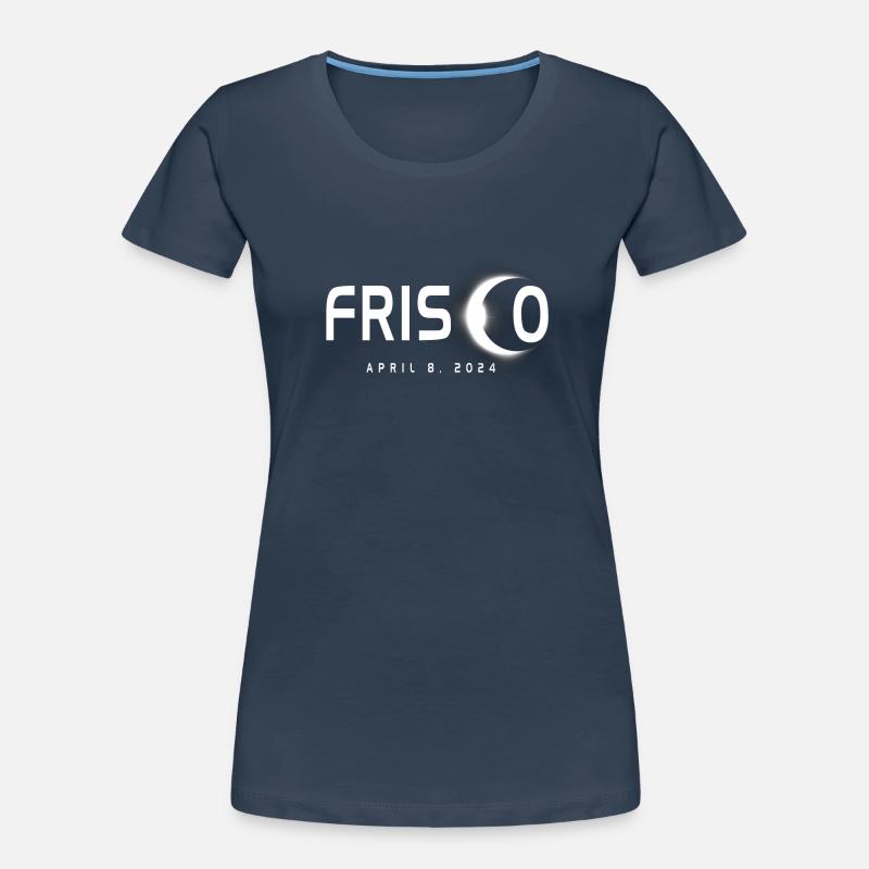 Frisco Texas Eclipse Souvenir 8 avril 2024 T-shirt bio Premium Femme