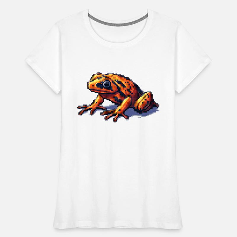 Poison dart frog dans les graphiques rétro 8 bits pixel T-shirt bio Premium Femme