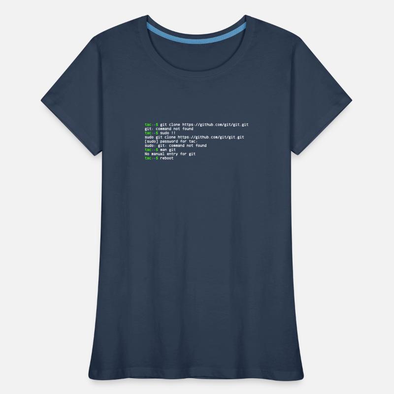 linux shell git clone T-shirt bio Premium Femme