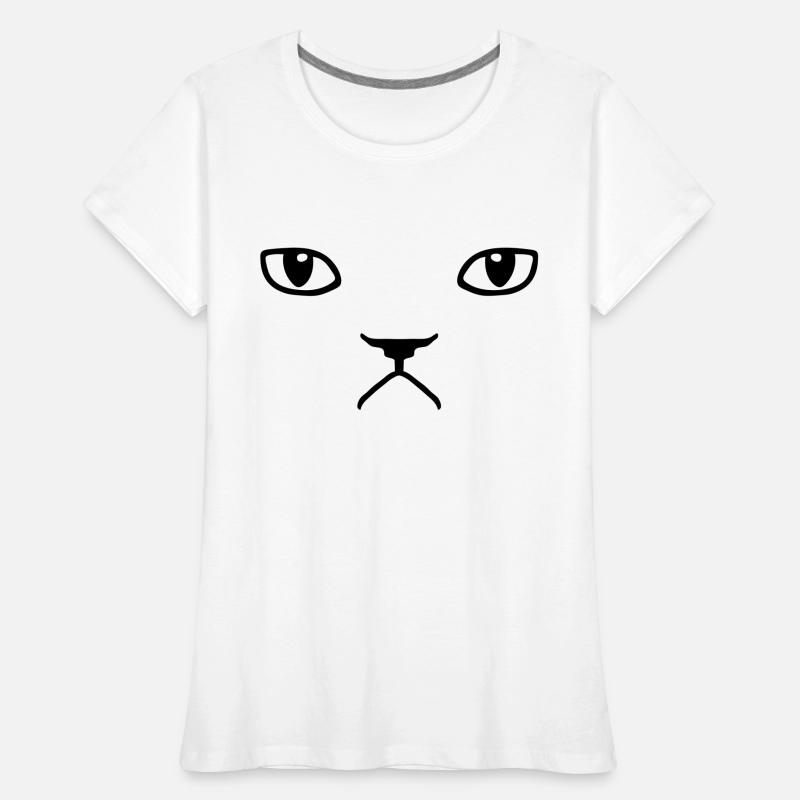chat pas content grumpy kitty cat T-shirt bio Premium Femme