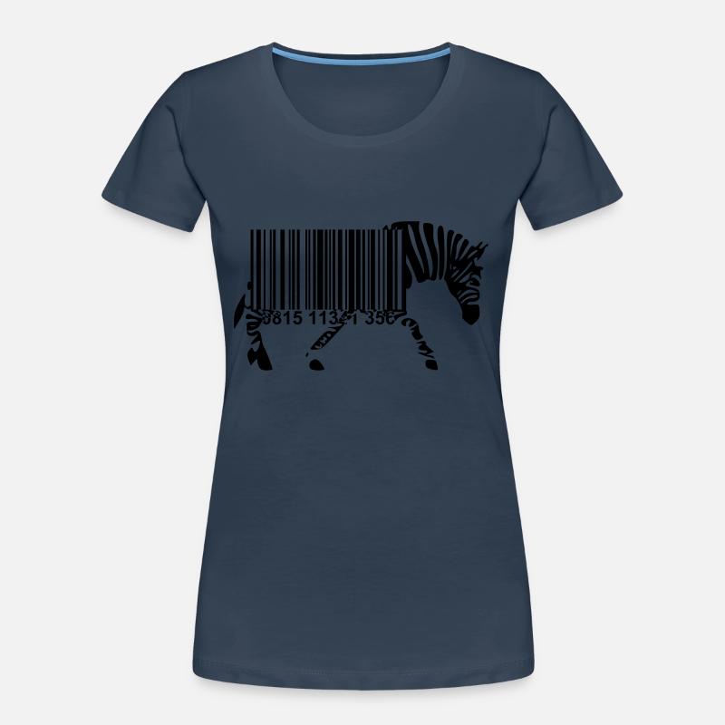 Strichcode Zebra - Frauen Premium Bio T-Shirt - 